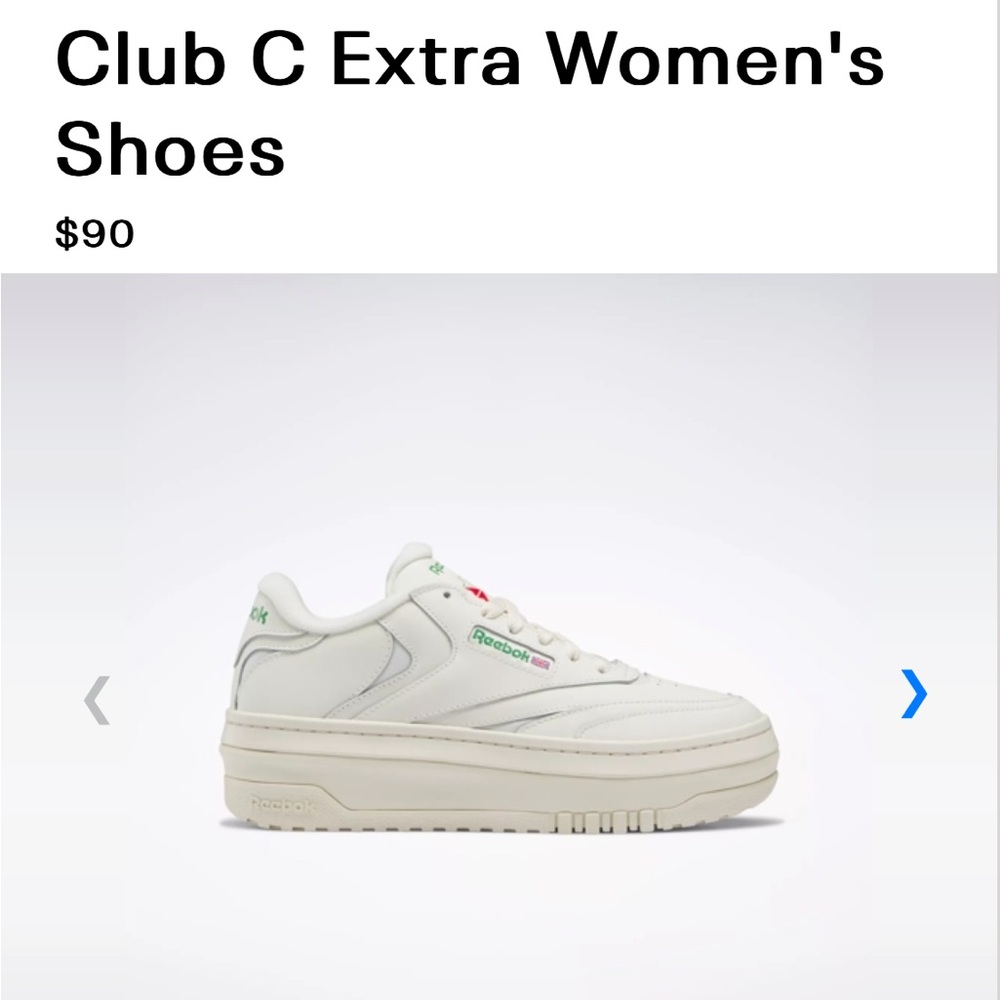 Reebok Club C Extra Women's Shoes in Off-White with Green and Pink Accents